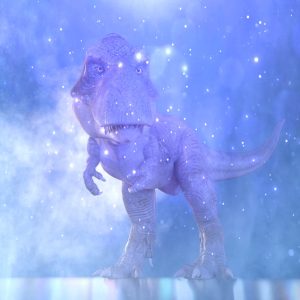 Princess Fantasy parody animation with fairy tale castle setting and humorous T-Rex encounter