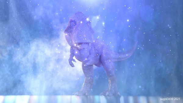 Princess Fantasy parody animation with fairy tale castle setting and humorous T-Rex encounter